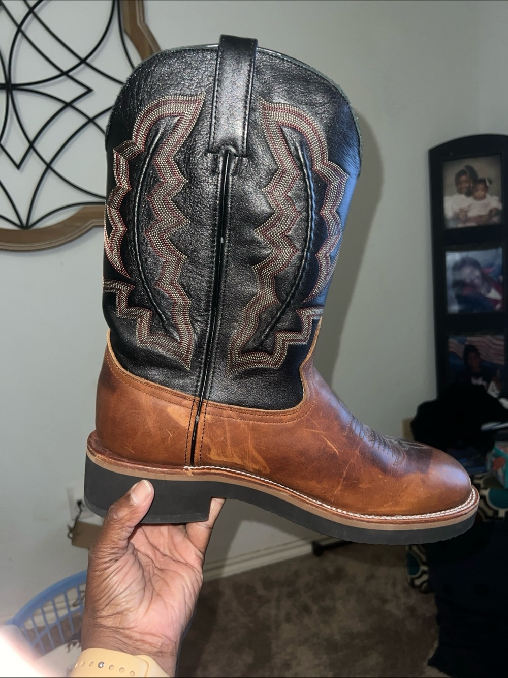 Durango Men's Two-Tone Brown & Black Western Work Boot